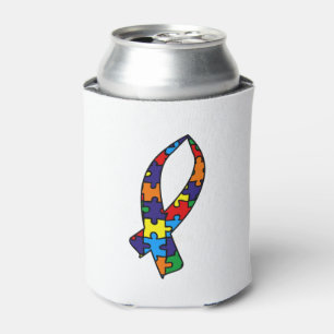 Autism Awareness Ribbon Can Cooler