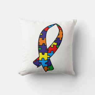 Autism Awareness Ribbon Cushion