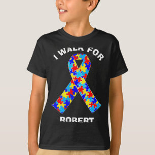 Autism Awareness Ribbon Custom Fundraising Walk T  T-Shirt
