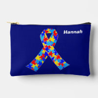 Autism Awareness Ribbon Personalised Blue