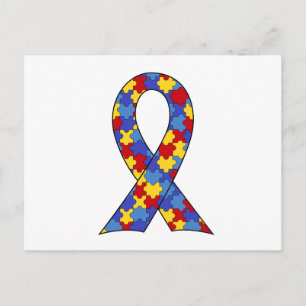 Autism Awareness  Ribbon Postcard