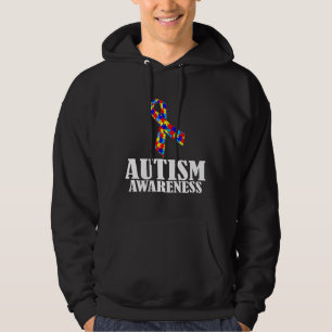 Autism Awareness Ribbon Puzzle Pieces Colours Hoodie