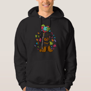 Autism Awareness Rottweiler Dog Puzzle Piece Autis Hoodie