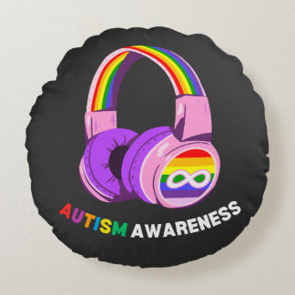 Autism Awareness Round Cushion