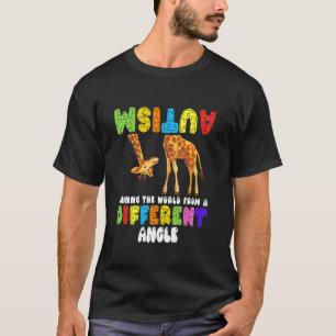 Autism Awareness Seeing the Giraffe World View Lon T-Shirt