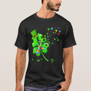 Autism Awareness Shamrock St Patricks Day T-Shirt