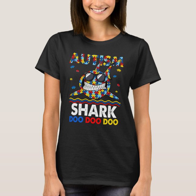 Autism Awareness Shark Kid Baby Boy T-Shirt (Front)