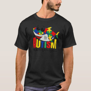 Autism Awareness Shark Puzzle Pieces Autism Child T-Shirt