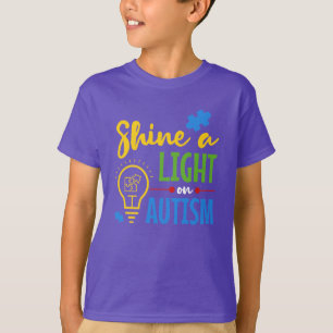 Autism Awareness Shine A Light Support T-Shirt