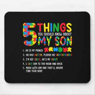 Autism Awareness Shirt 5 Things You Should Know Ab Mouse Pad
