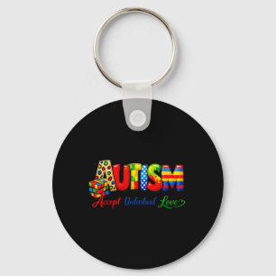 Autism Awareness Shirt Accept Understand Love Key Ring