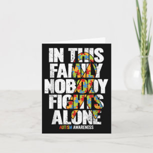 Autism Awareness Shirt Family Support Mum Autism A Card