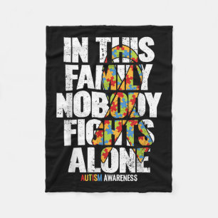 Autism Awareness Shirt Family Support Mum Autism A Fleece Blanket