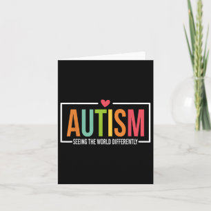 Autism Awareness Shirt Womens Seeing The World Dif Card