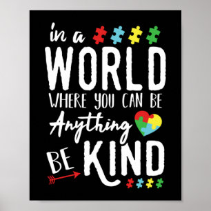Autism Awareness Shirts - Be Kind Autism Awareness Poster