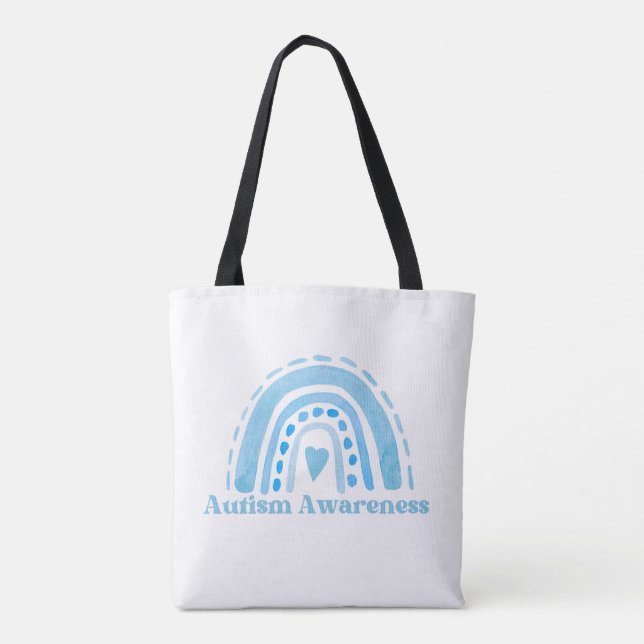 Autism Awareness, Shoulder Tote Bag (Back)