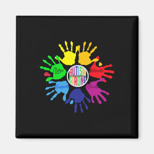 Autism Awareness Sign Language Hand Puzzle Suppor Magnet