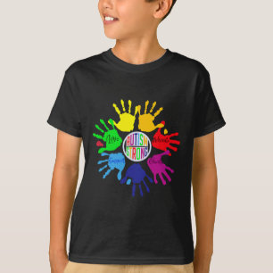 Autism Awareness Sign Language Hand Puzzle Support T-Shirt