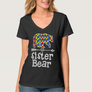 Autism Awareness Sister Bear Support Autistic Adul T-Shirt