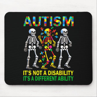 Autism Awareness Skeleton Dancing Autistic Kids Aw Mouse Pad