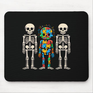 Autism Awareness Skeleton Mouse Pad
