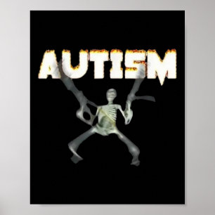 Autism Awareness Skeleton – Supportive Graphic Poster