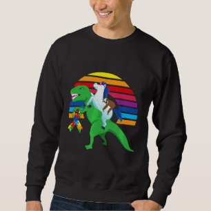 Autism Awareness Sloth Unicorn Rex Dinosaur Sweatshirt