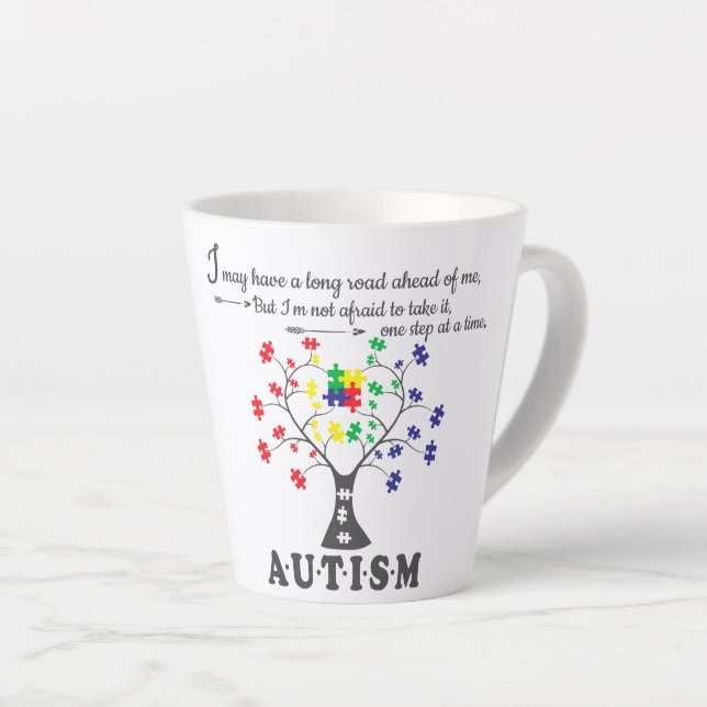 Autism Awareness -  Small Latte Mug (Right Angle)