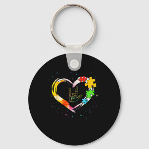 Autism Awareness Special Ed Teacher Asl Sign Langu Key Ring