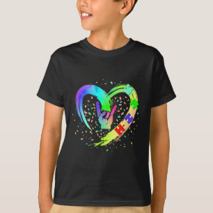 Autism Awareness Special Ed Teacher ASL Sign Langu T-Shirt