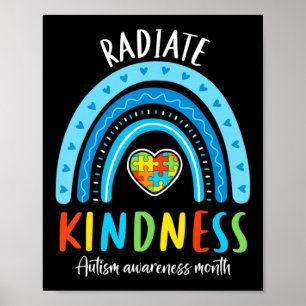 Autism Awareness Special Ed Teacher Radiate Kindne Poster