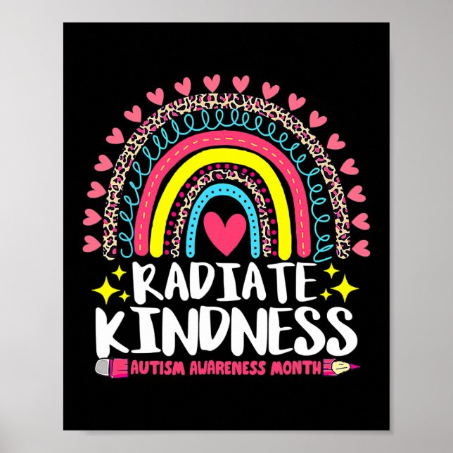 Autism Awareness special ed teacher radiate Poster (Front)