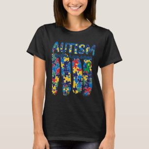 Autism Awareness Spectrum Brushstroke Puzzle Piece T-Shirt