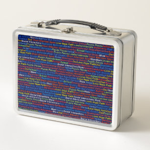 Autism Awareness Stainless metal lunch box