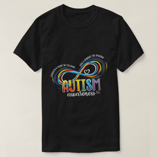 Autism Awareness Strength And Heart Set Us Apart T T-Shirt (Design Front)