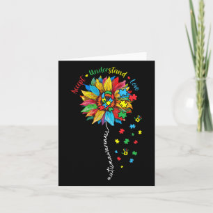 Autism Awareness Sunflower Accept Understand Love Card