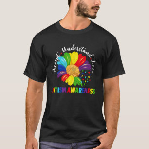 Autism Awareness Sunflower Accept Understand Love  T-Shirt