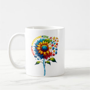 Autism Awareness Sunflower Coffee Mug