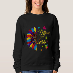 Autism Awareness Sunflower Different But Not Less Sweatshirt