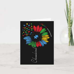 Autism Awareness Sunflower Kids Choose Kind Autism Card