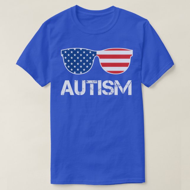Autism Awareness Sunglasses T-Shirt (Design Front)