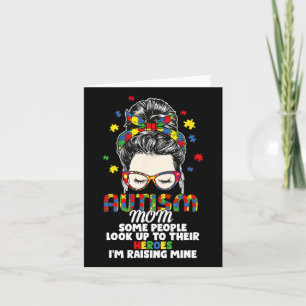 Autism Awareness Superhero Mum Card