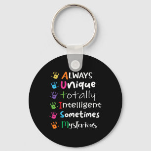 Autism Awareness Support Autism Kids For Mum Dad 1 Key Ring