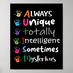 AUTISM AWARENESS Support Autism Kids for Mum Dad 1 Poster