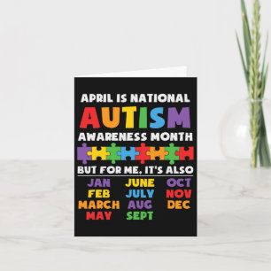 Autism Awareness Support Autism Kids For Mum Dad 2 Card