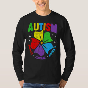 Autism Awareness Support Autism Kids For Mum Dad 3 T-Shirt