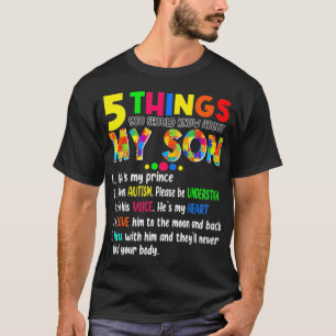 Autism Awareness Support Autism Son Kids for Mom D T-Shirt