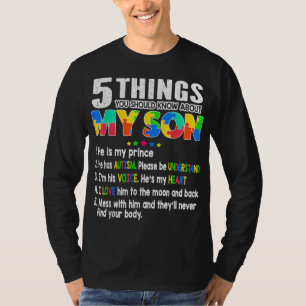 Autism Awareness Support Autism Son Kids for Mum D T-Shirt