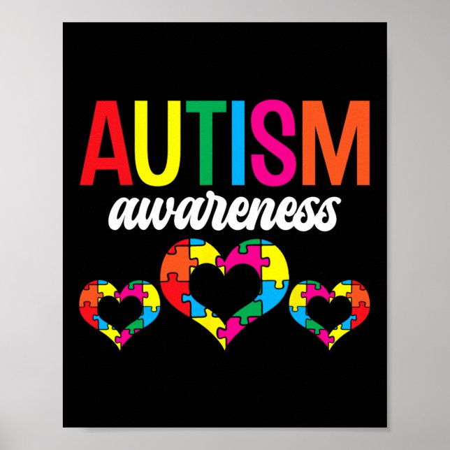 Autism Awareness Support Autist Autists Autistic A Poster (Front)