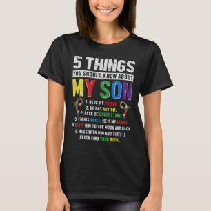Autism Awareness Support Autistic Child Son Kids F T-Shirt